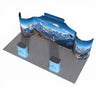 Magnetic Fabric Banner Stand Exhibition Kit with Oval Header & Pop-Up Booths - top view