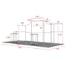 Magnetic Fabric Banner Stand Exhibition Kit with Oval Header & Pop-Up Booths - frame dimensions