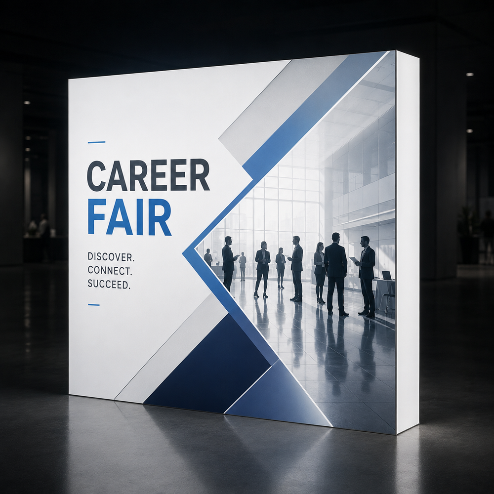 Backlit Pop Up Display for University Recruiting
