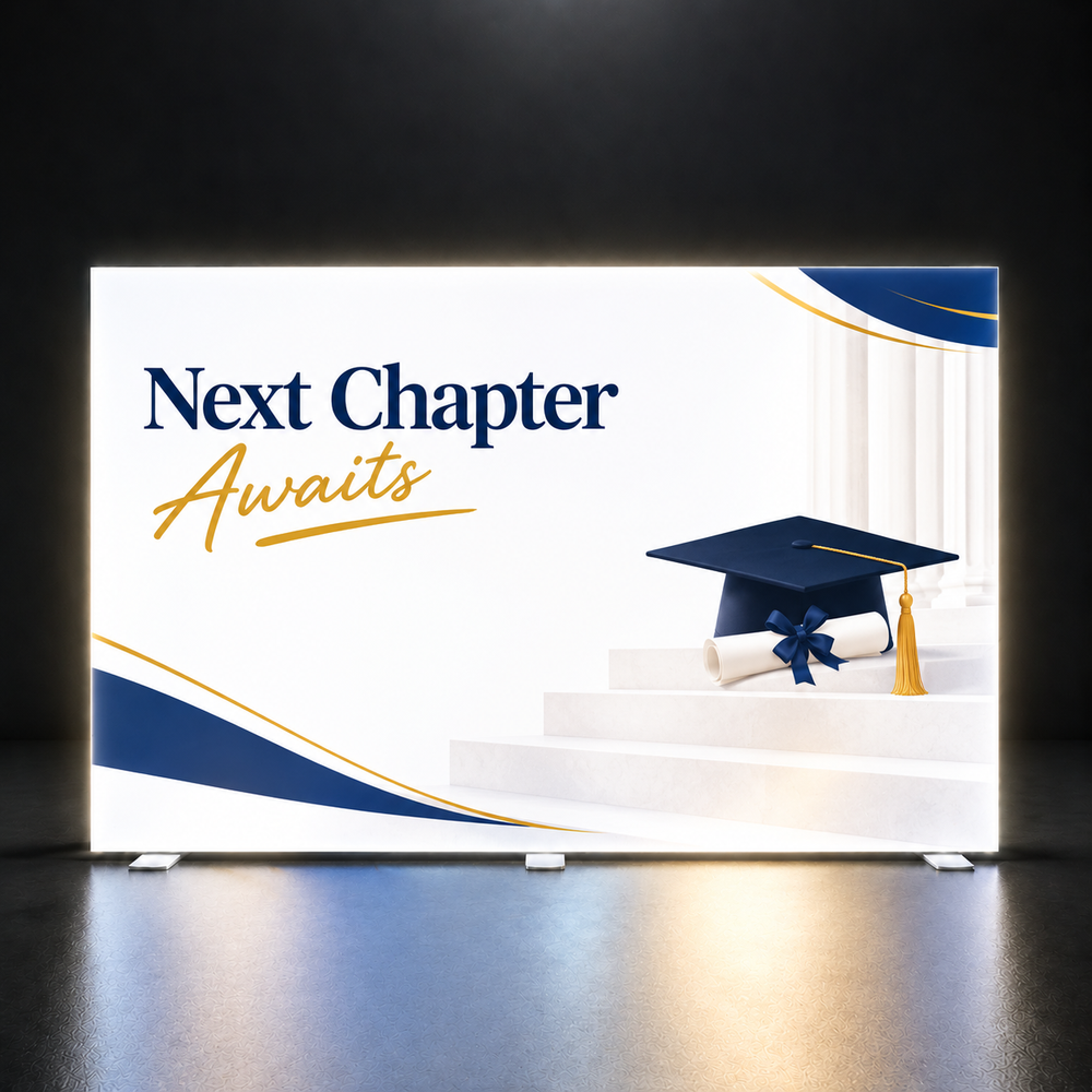 Backlit SEG Light Box for University Recruitment – 9.8ft