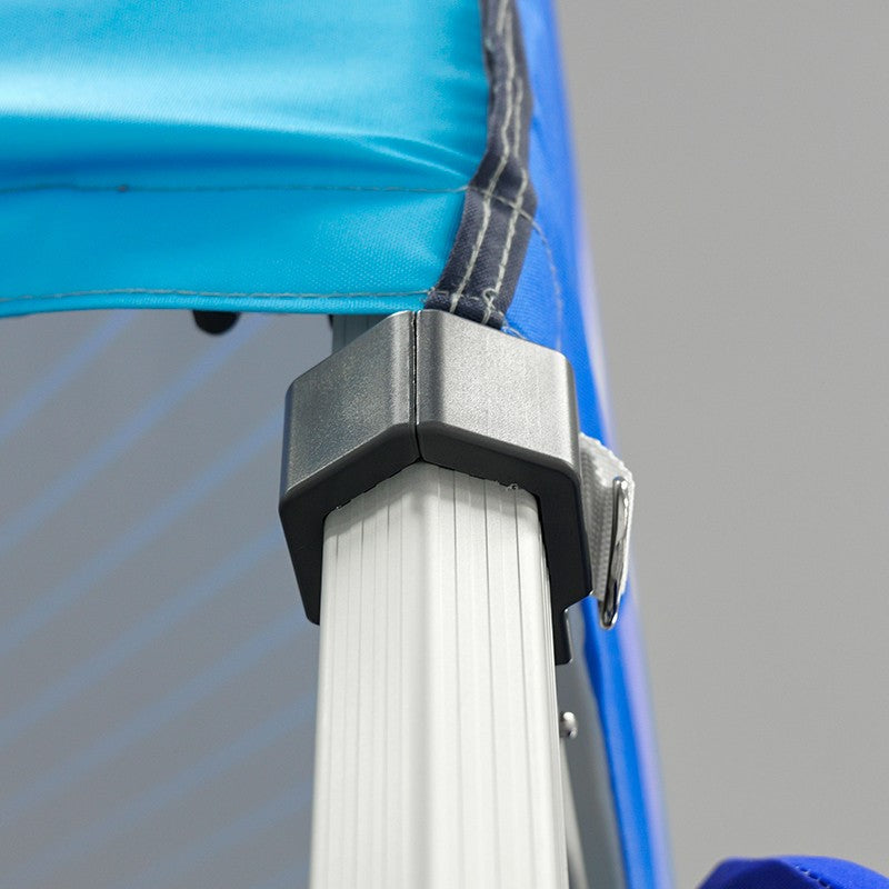 10ft x 10ft Fabric Canopy Kit with Waterfall Shelves & TV Mounts