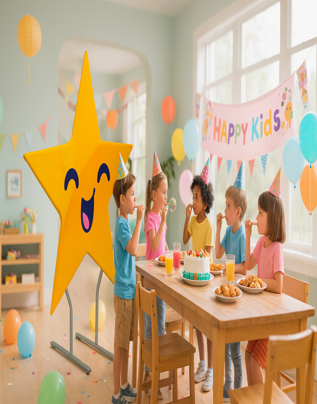 Star-Shaped Pentagram Event Backdrop Wall