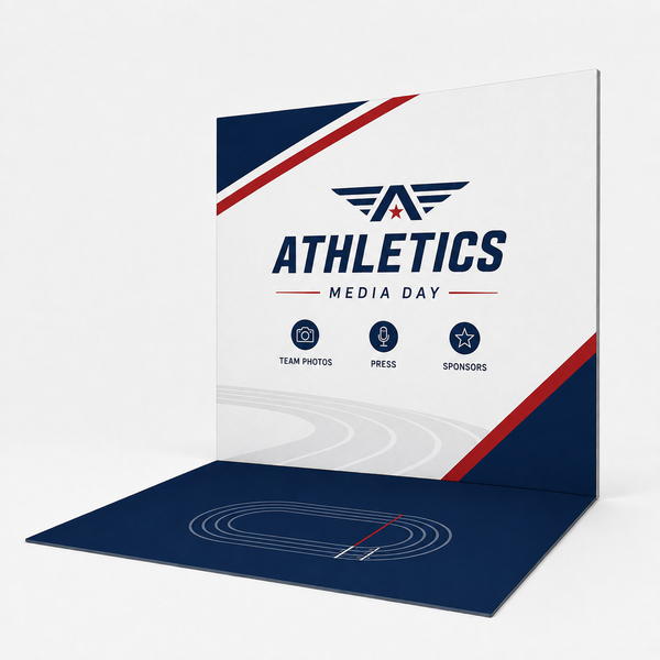 College Fair Booth L-Shaped Custom Printed Display