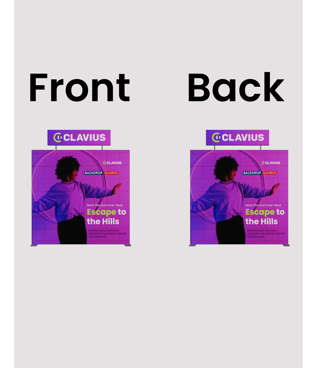 Premium SEG LED Light Box with Header | Backlit Display with Branding ...