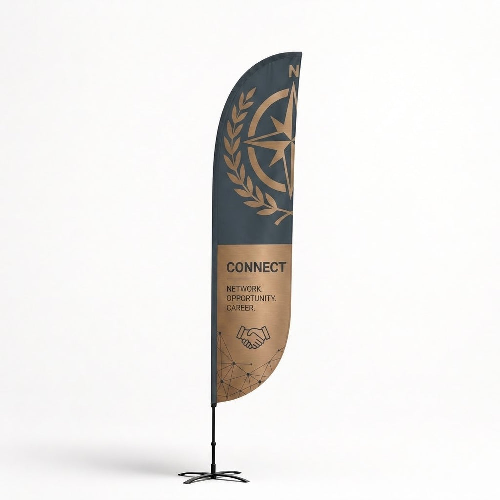 Bandera de plumas convexa