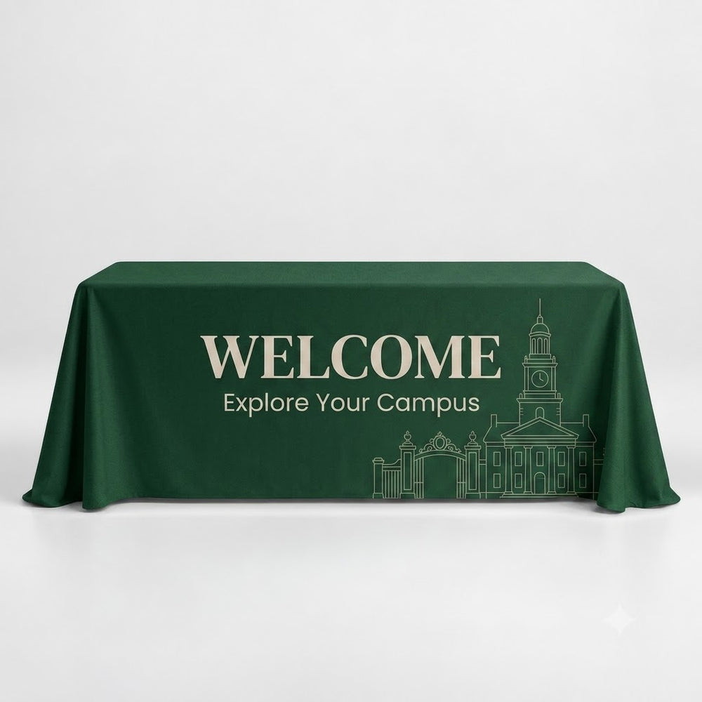 Custom School Table Cover with Logo – Standard 3-Sided
