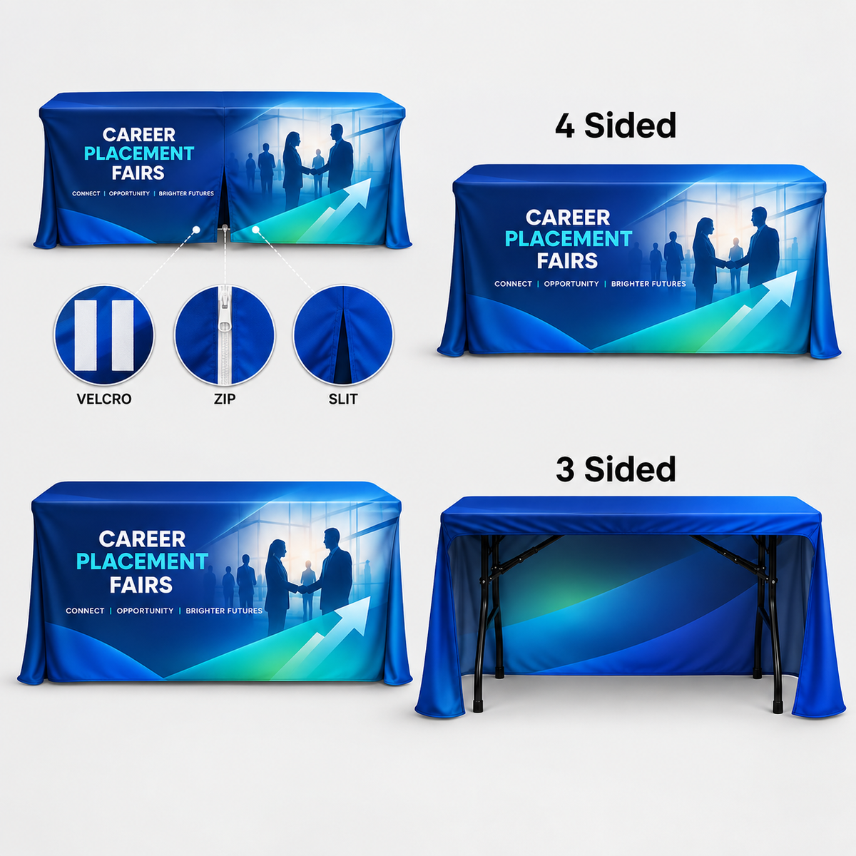 Custom School Table Cover with Logo – Standard 3-Sided