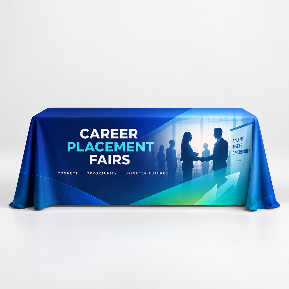 Custom School Table Cover with Logo – Standard 3-Sided