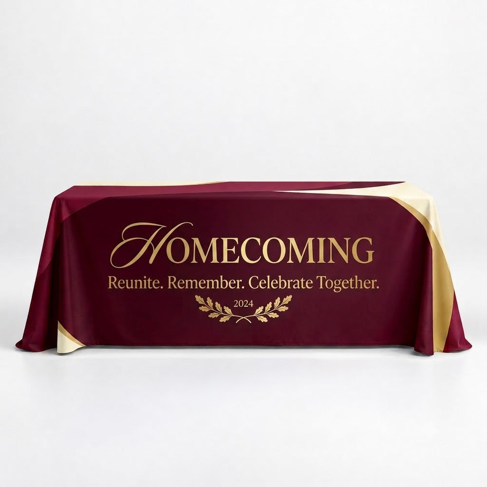 Custom School Table Cover with Logo – Standard 3-Sided