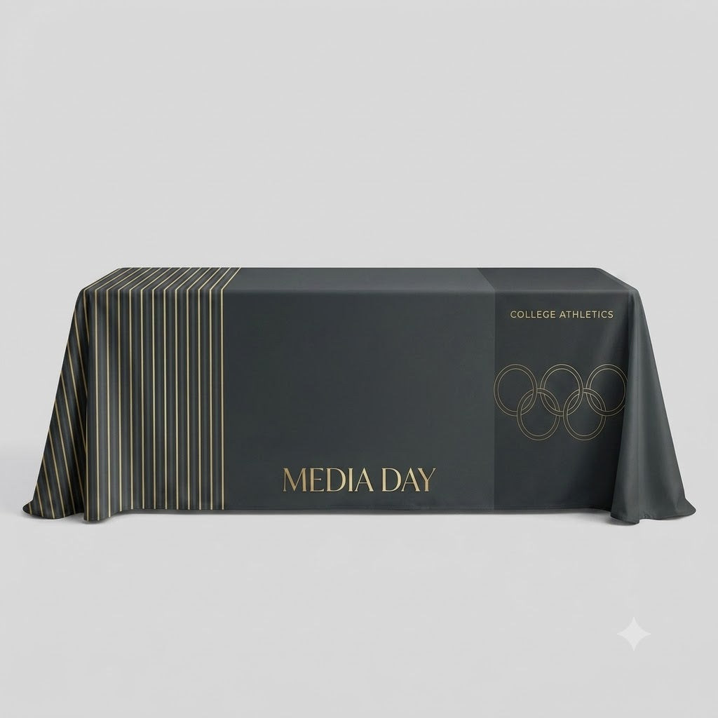 Custom School Table Cover with Logo – Standard 3-Sided