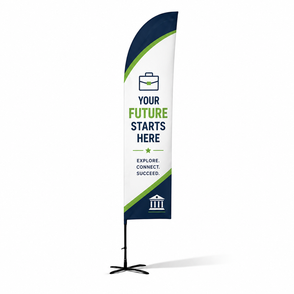 Custom Welcome Feather Flag – Straight