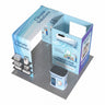 Photo Booth & Pop-Up Display Exhibition Kit with Shelving & TV Rack - top view