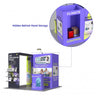 Photo Booth & Pop-Up Display Exhibition Kit with Shelving & TV Rack - hidden behind-panel storage