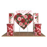 Magnetic Fabric Banner Stand Exhibition Kit with Heart-Shaped Backdrop & Oval Header - front view