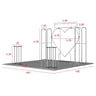 Magnetic Fabric Banner Stand Exhibition Kit with Heart-Shaped Backdrop & Oval Header - frame dimensions