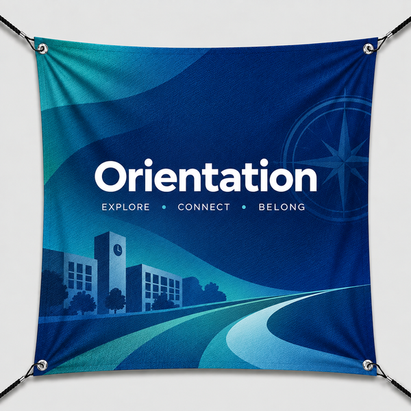 Double-Sided Printed Polyester Fabric for University Events