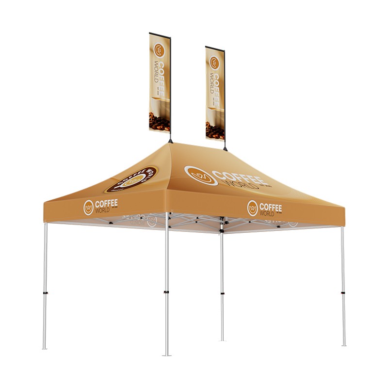 10x15 Canopy Tent with Peak Flag Kit