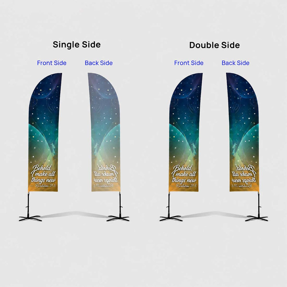 Church Straight Feather Wayfinding Flag