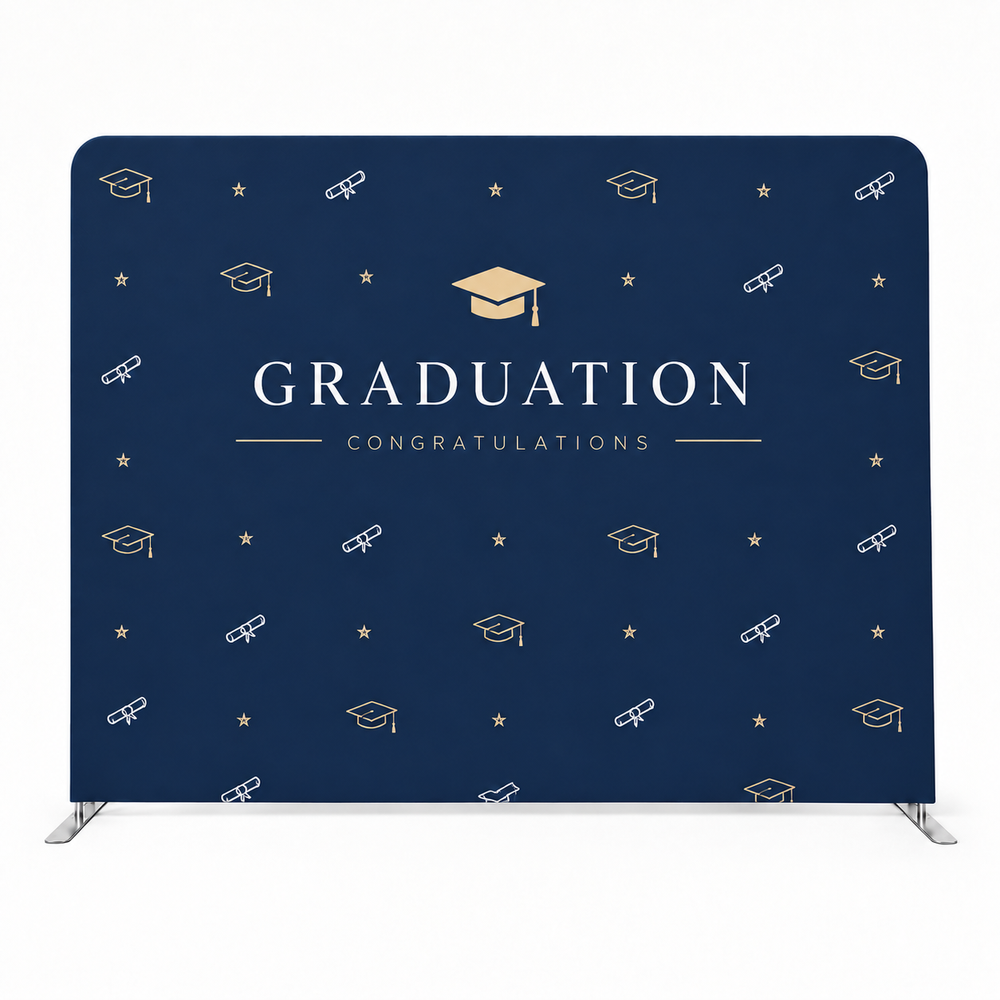 Graduation Step and Repeat Backdrop – Tension Fabric