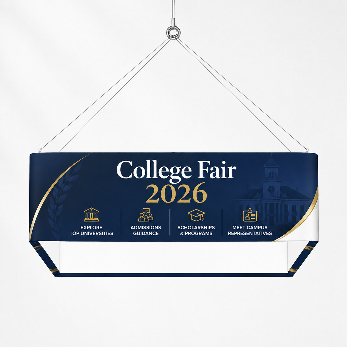 Hanging Banner for School Gyms & Campus Workshops