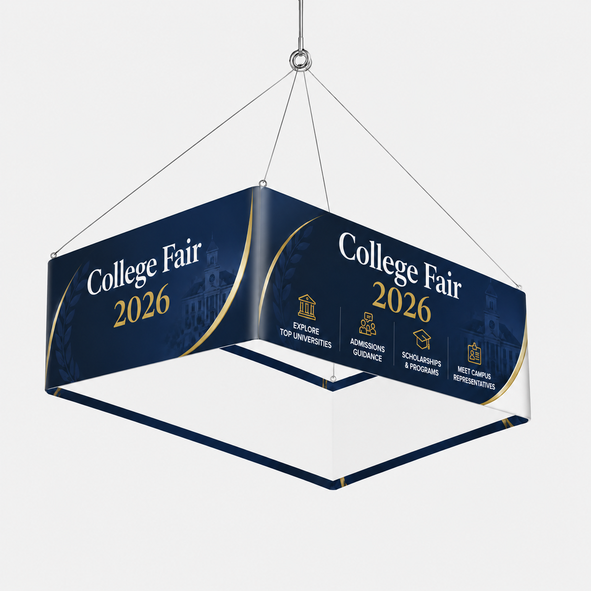 Hanging Banner for School Gyms & Campus Workshops