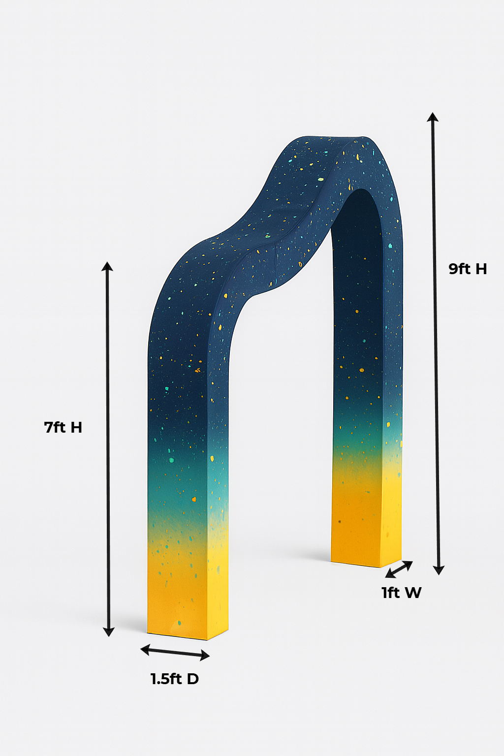 Wave Panel Backdrop 3D Curved Wave Arch Backdrop | Portable Fabric Display USA – Backdropsource