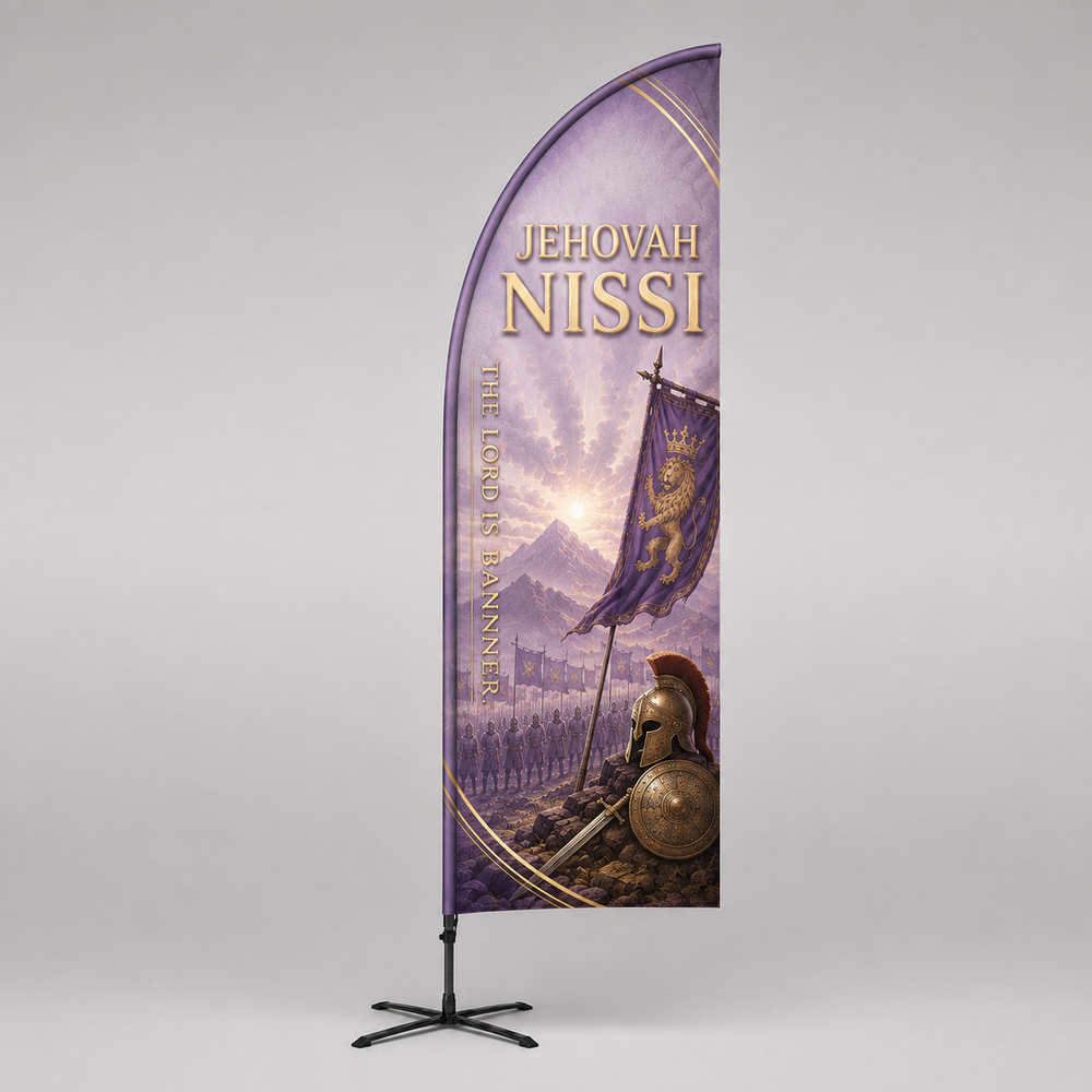 Church Straight Feather Wayfinding Flag