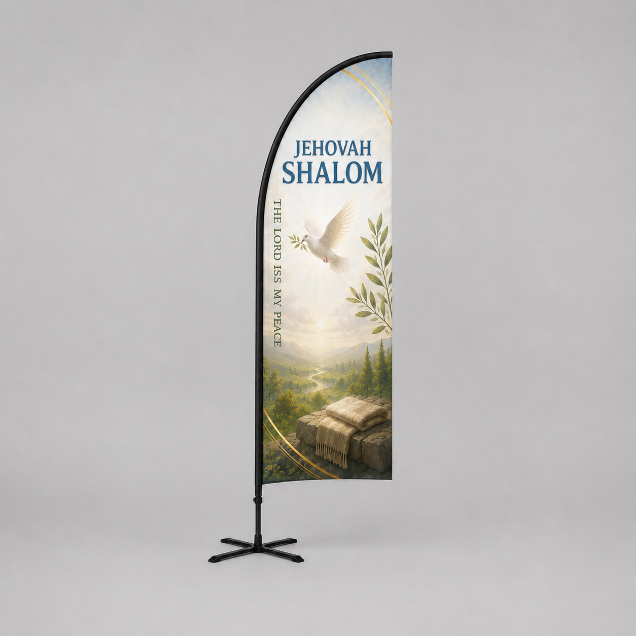 Church Straight Feather Wayfinding Flag