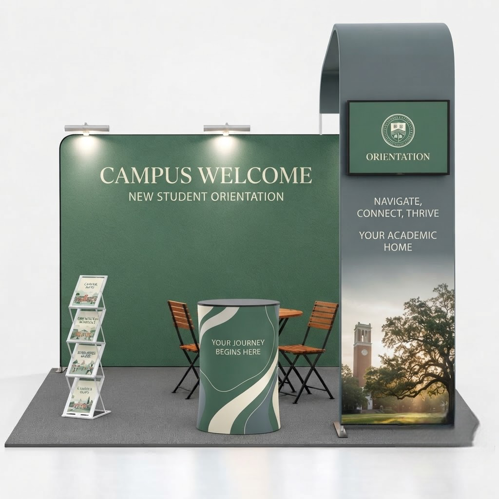 L-Arch TV Display Kit for University Recruiting Booths – 10ft