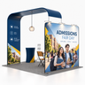 L-Arch TV Display Kit for University Recruiting Booths – 10ft