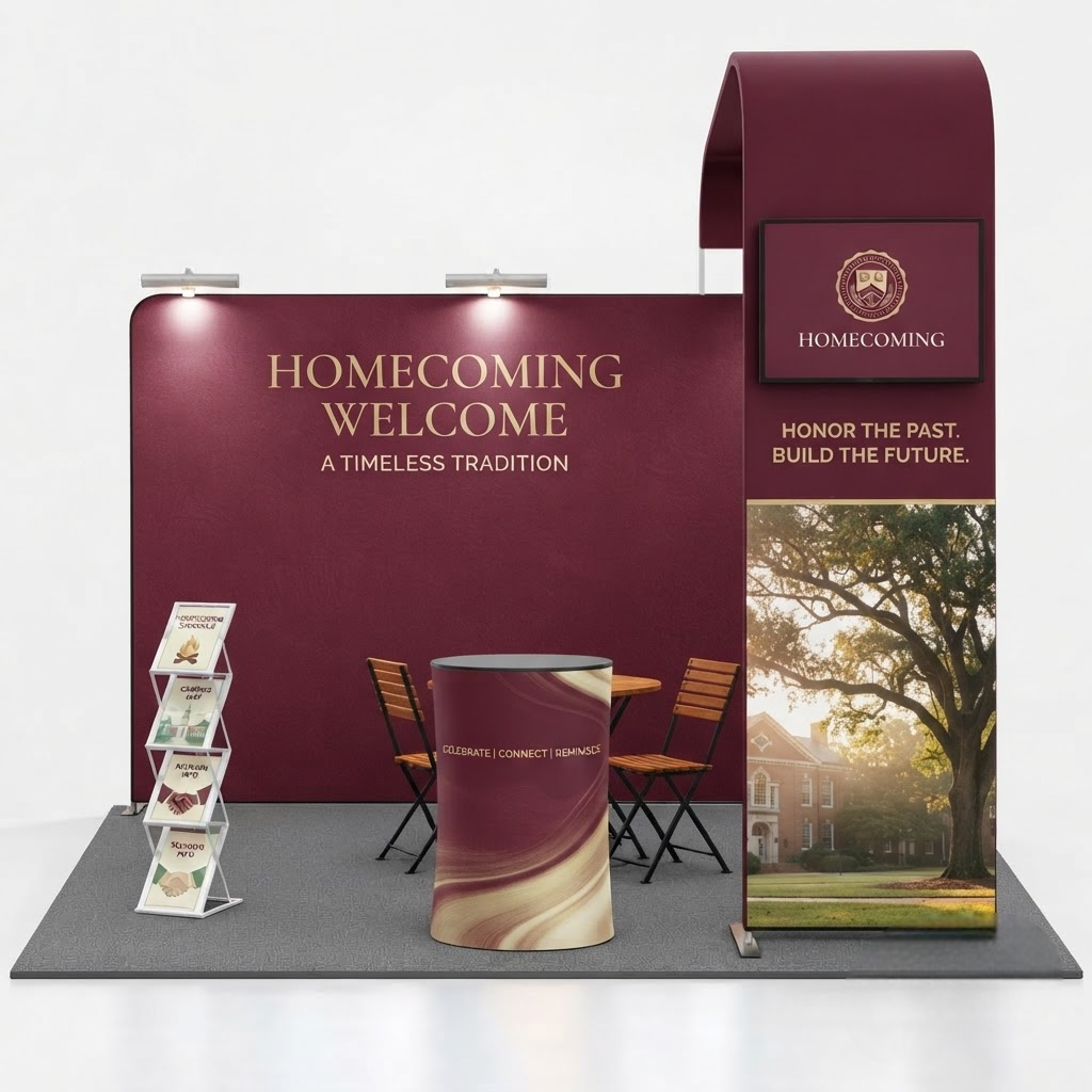 L-Arch TV Display Kit for University Recruiting Booths – 10ft