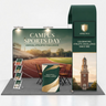 L-Arch TV Display Kit for University Recruiting Booths – 10ft