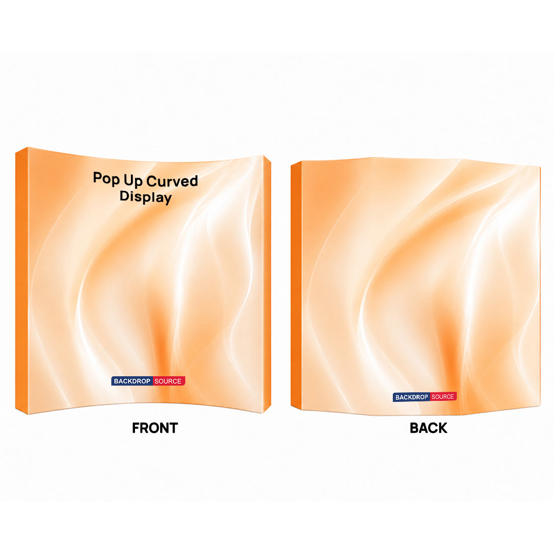 Fabric Pop Up Curved Velcro Media Wall