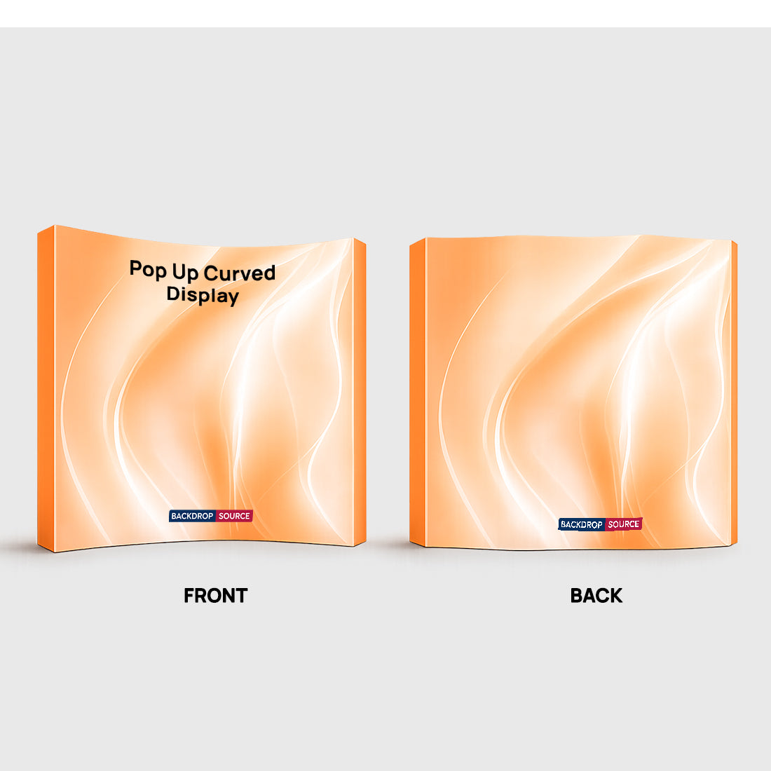 Fabric Pop Up Curved Velcro Media Wall