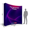 Fabric Pop Up Curved Velcro Media Wall