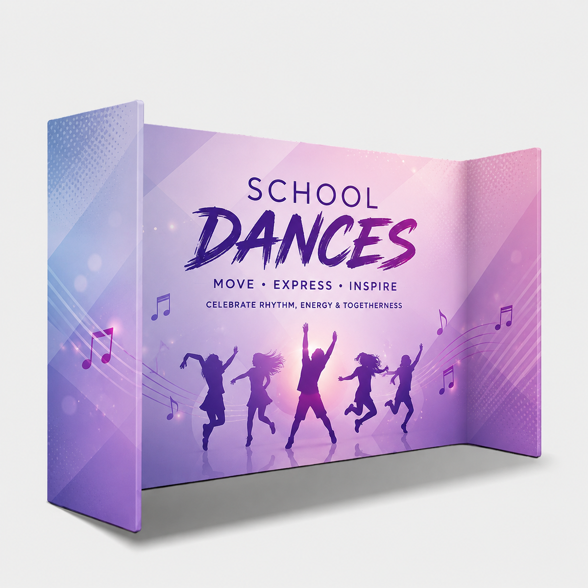 Prom DJ Booth Facade – Custom Printed School Dance