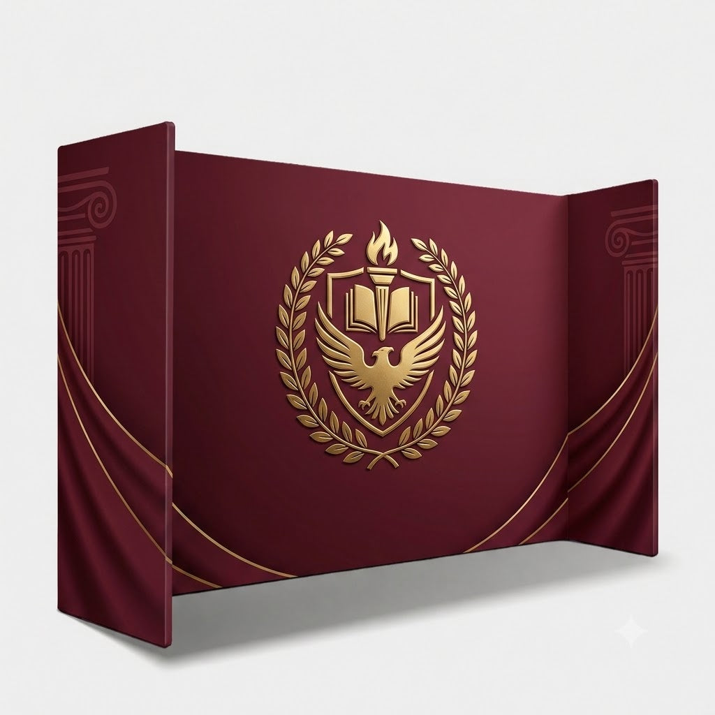 Prom DJ Booth Facade – Custom Printed School Dance
