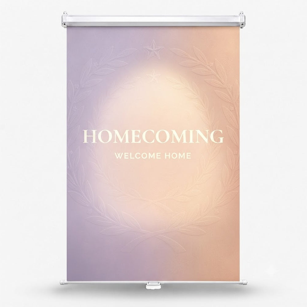 Retractable Hanging Backdrop with Clamps for Campus Halls