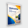Retractable Hanging Backdrop with Clamps for Campus Halls