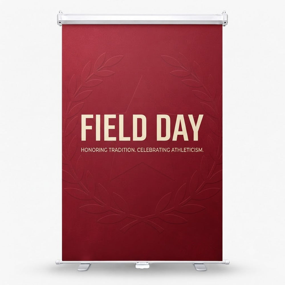 Retractable Hanging Backdrop with Clamps for Campus Halls