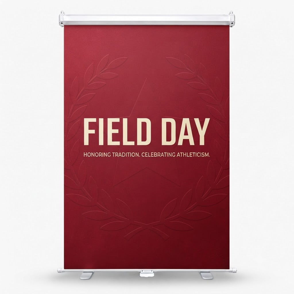 Retractable Hanging Backdrop with Clamps for Campus Halls