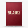 Retractable Hanging Backdrop with Clamps for Campus Halls