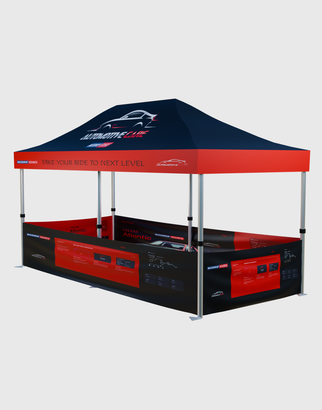 Carpa con dosel personalizada y resistente (20 pies x 10 pies)