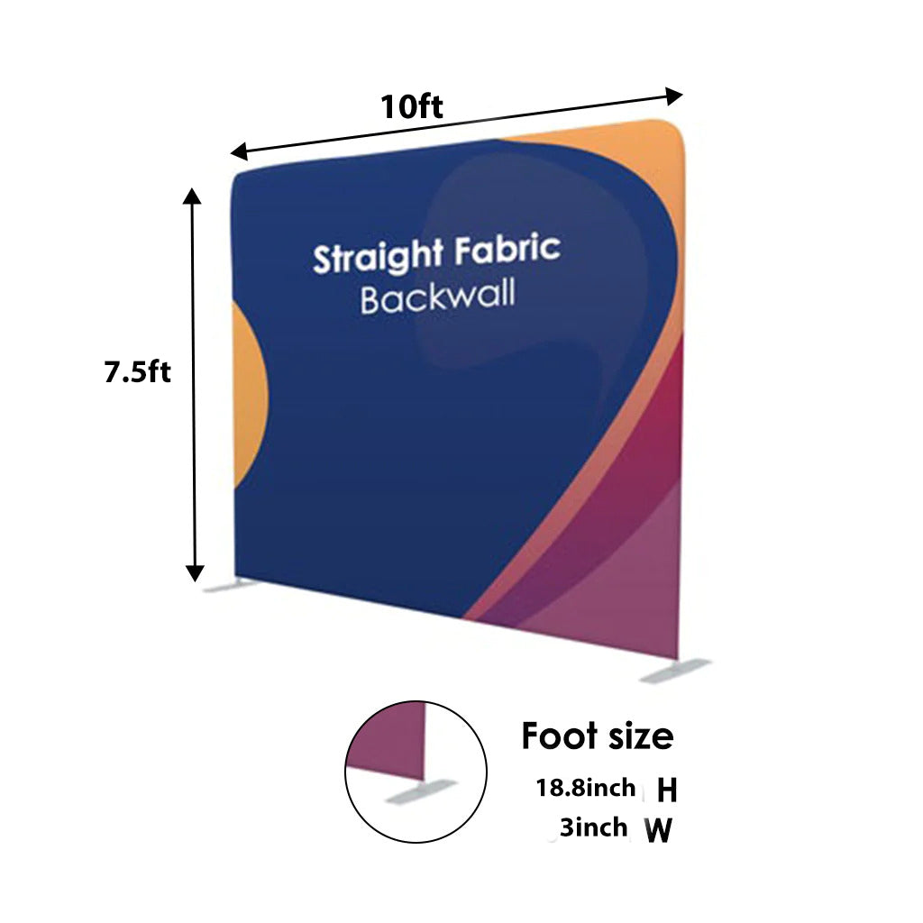 Compact 10x10 Booth Kit with Backwall and Table Cover - Backdropsource