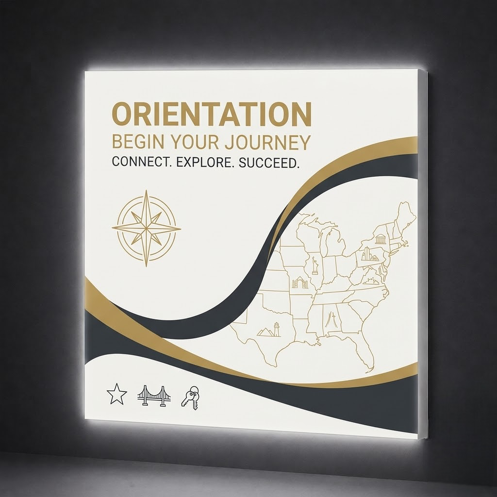 Wall-Mounted SEG Light Box for Admissions Offices