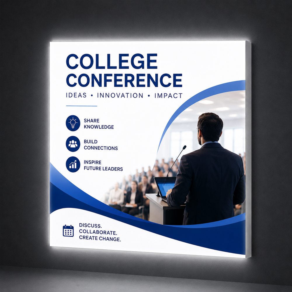Wall-Mounted SEG Light Box for Admissions Offices