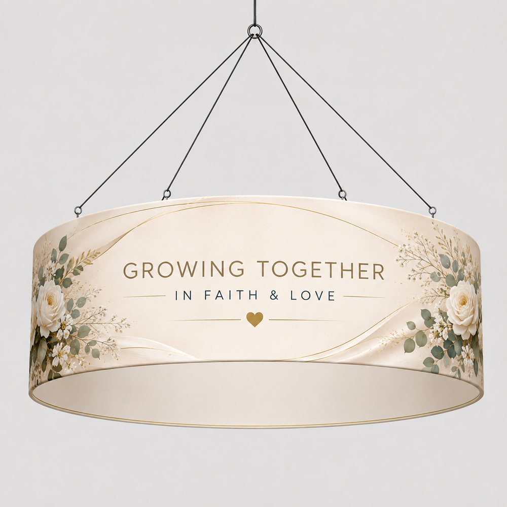 Church Sanctuary Circle Hanging Banner
