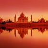 Taj Mahal During Sunset Reflected In Yamuna River - Backdropsource