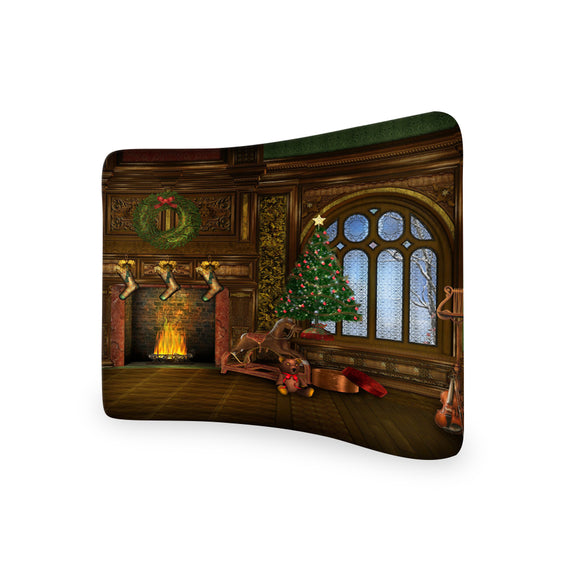 Christmas Photography CURVED TENSION FABRIC MEDIA WALL - Backdropsource