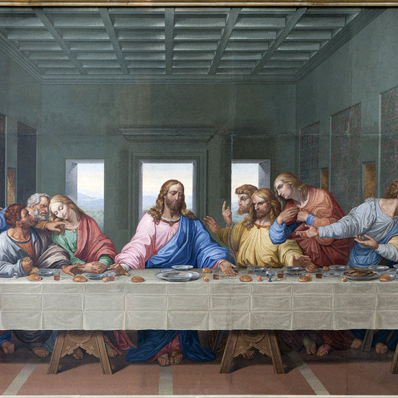 Last Supper of Jesus Christ with twelve apostles on Holy or Maundy Thursday - Backdropsource